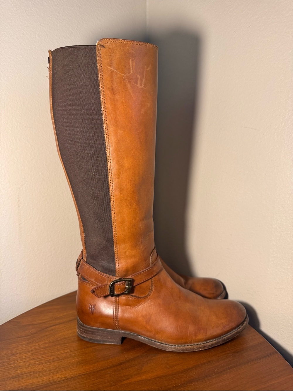 Frye Melissa Gore Leather Riding Boots Size 8